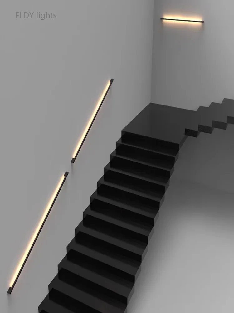 Modern Minimalist Long Wall Lamp LED Wall Mounted Light Indoor Living Room Bedroom Background Lamp Home Decora Fixtures 110/220V-3