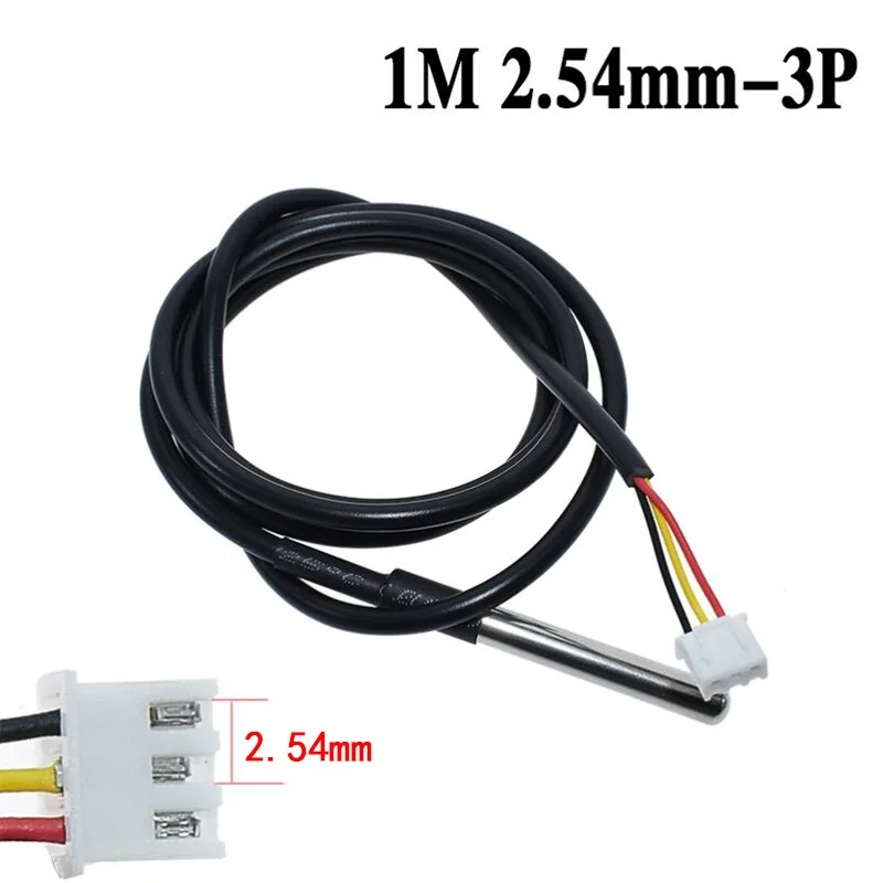1pcs DS18B20 Stainless steel package 1 meters waterproof DS18b20 temperature probe temperature sensor 2M 18B20-4