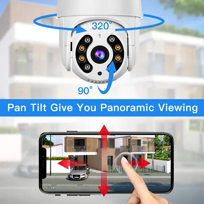 8MP 4K IP Camera 5MP Speed Dome Auto Tracking PTZ Camera Smart Home Outdoor Wireless WIFI Camera Surveillance Monitor-4