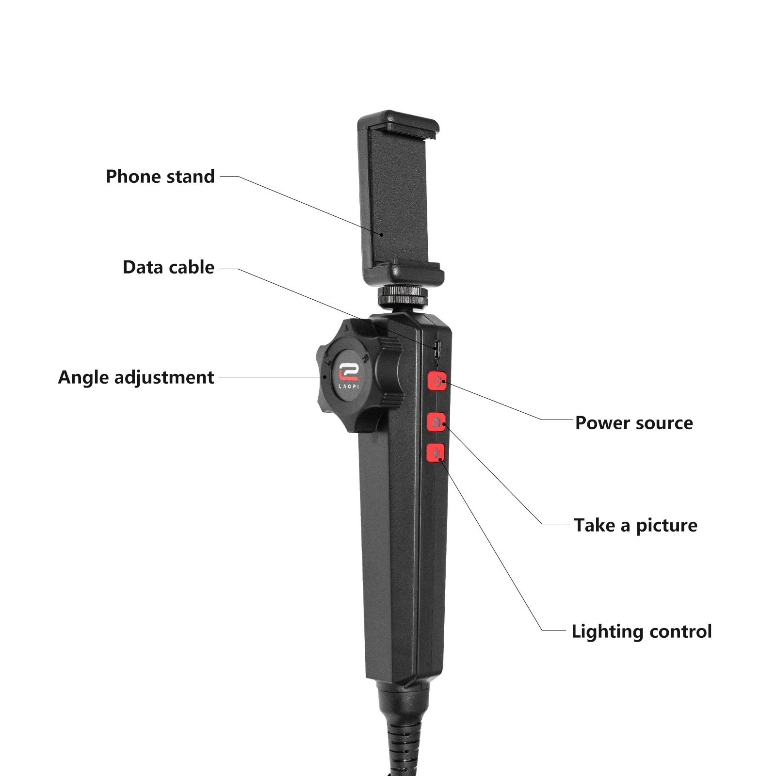 WIFI 360° Two-Way Rotary Articulating Endoscope Camera HD 1080P Car Inspection Industrial Endoscope With 6 LED For IOS Android-5