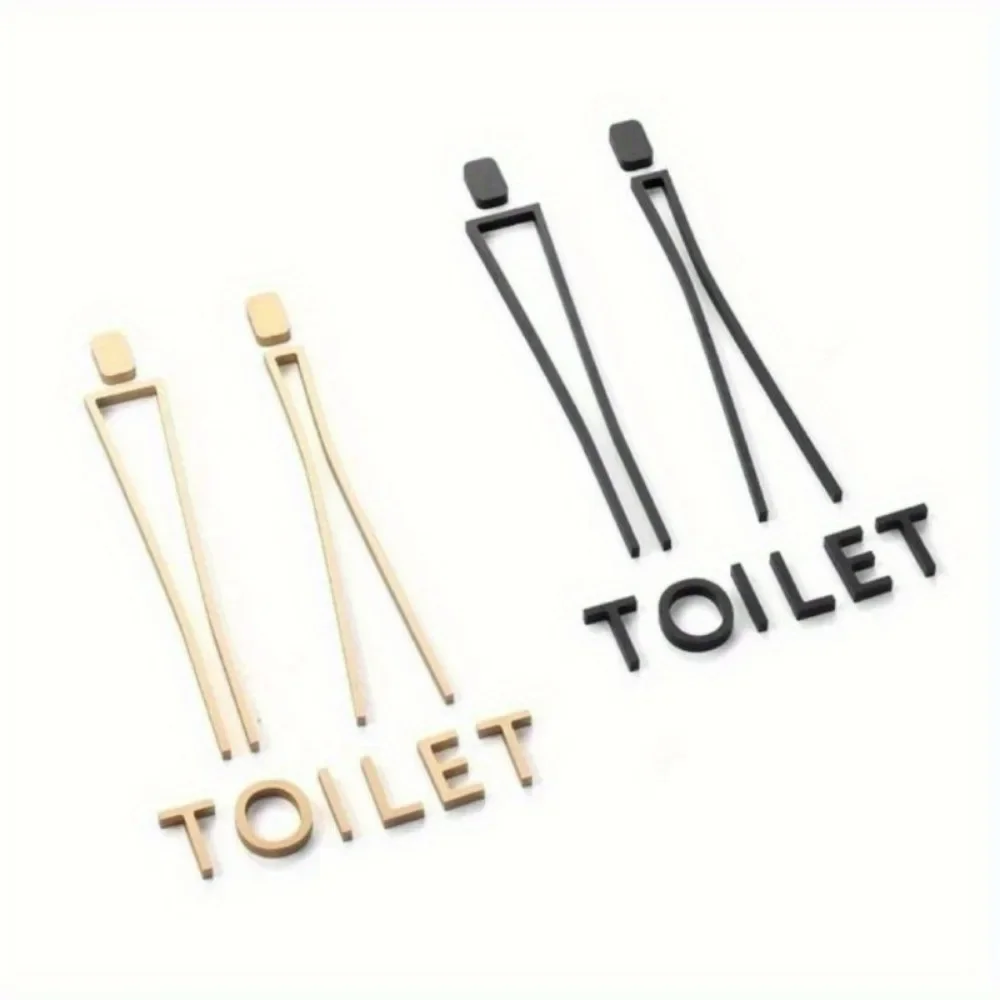 RoyalCraft High-End Washroom Sign | Luxury Metal Signage with Distinctive Door Logos-3
