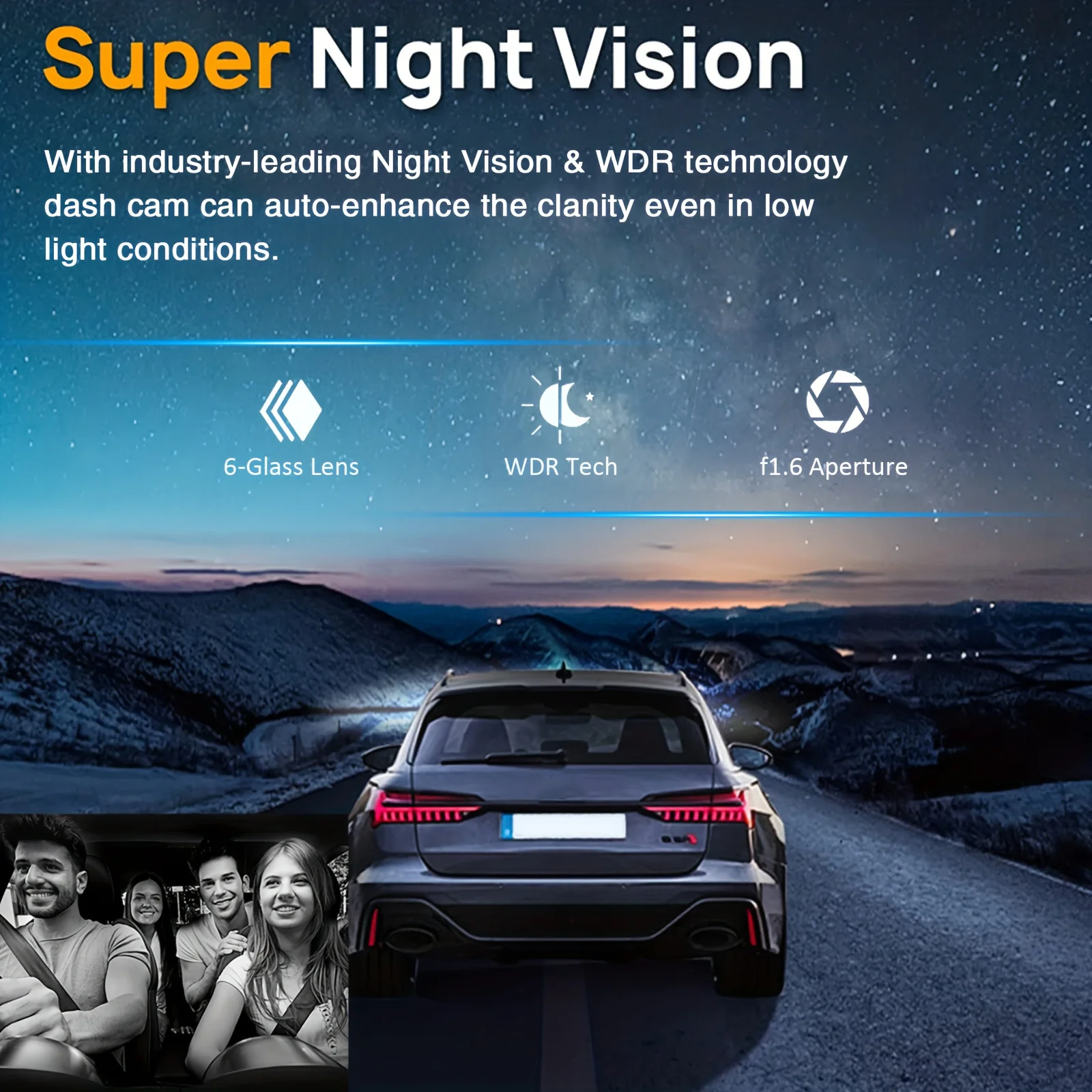 1080P WIFI Dual camera Dash Cam for cars,Front And Inside,car camera with IR Night Vision,Loop Recording,wide angle Car DVR Came-4