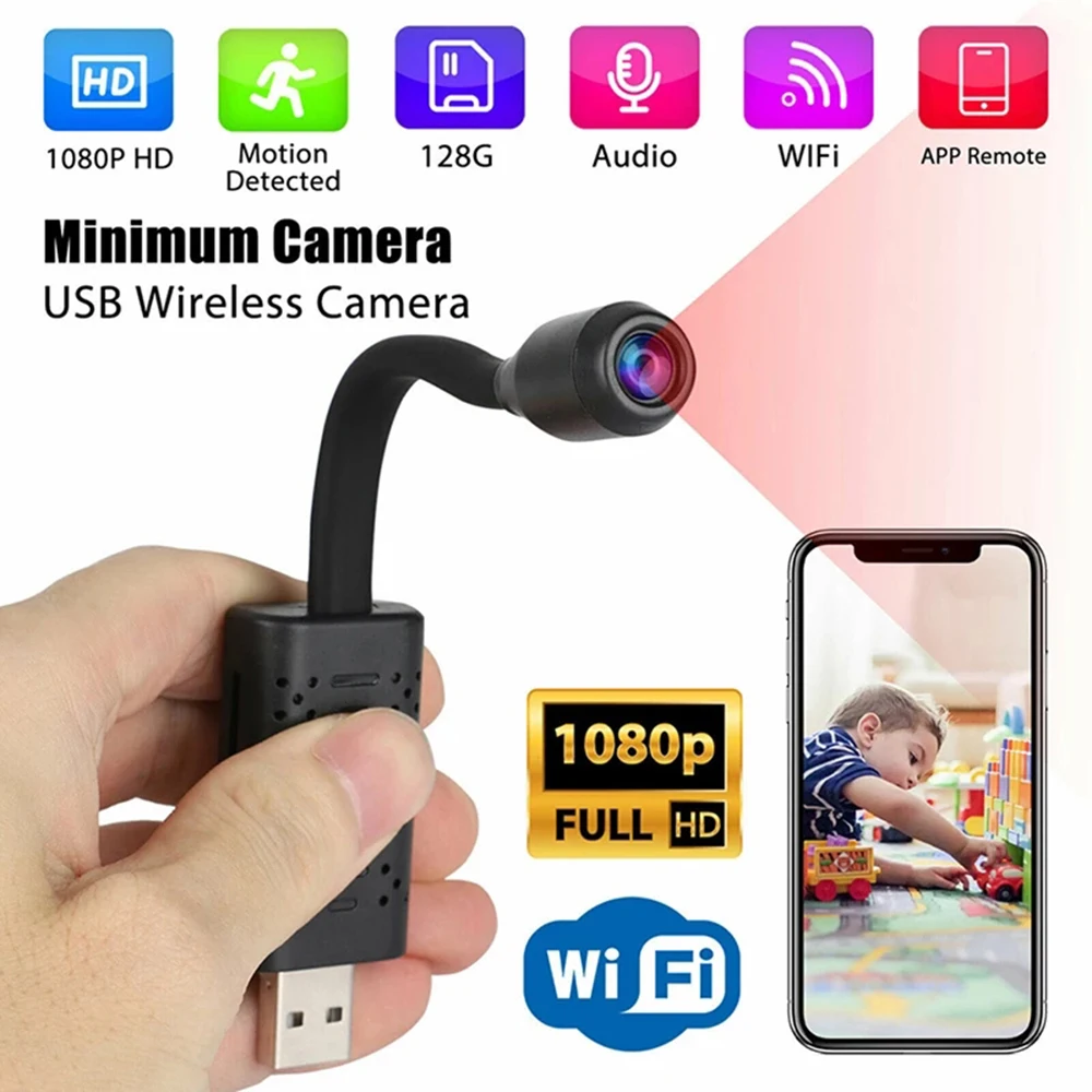 Mini Camera HD 1080P WiFi Camcorder Portable Wireless Module Video Recorder Support Remote View P2P Camera Small Body Cam-2