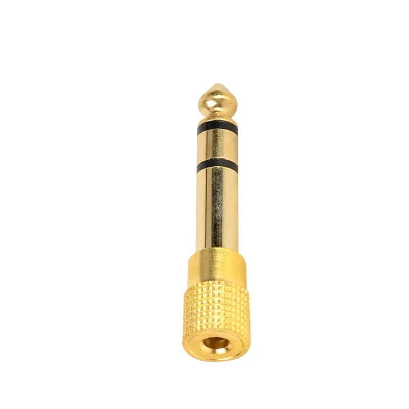 4pcs Golden 6.5 Stereo Connector 6.35mm Male To 3.5mm Female Jack Audio Connectors for Headphone Microphone Power Amplifier-3