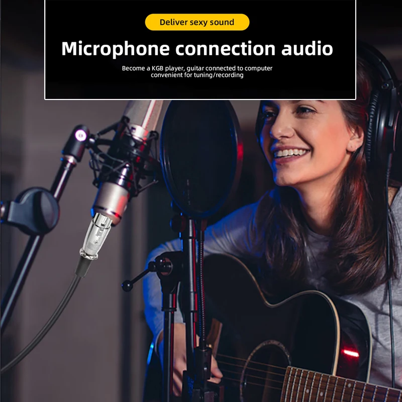 XLR to 3.5mm Audio Cable Microphone Balanced Analog Audio Cord for Audio PC Phone Mixer Amplifiers XLR Female to AUX 3.5mm Jack-3