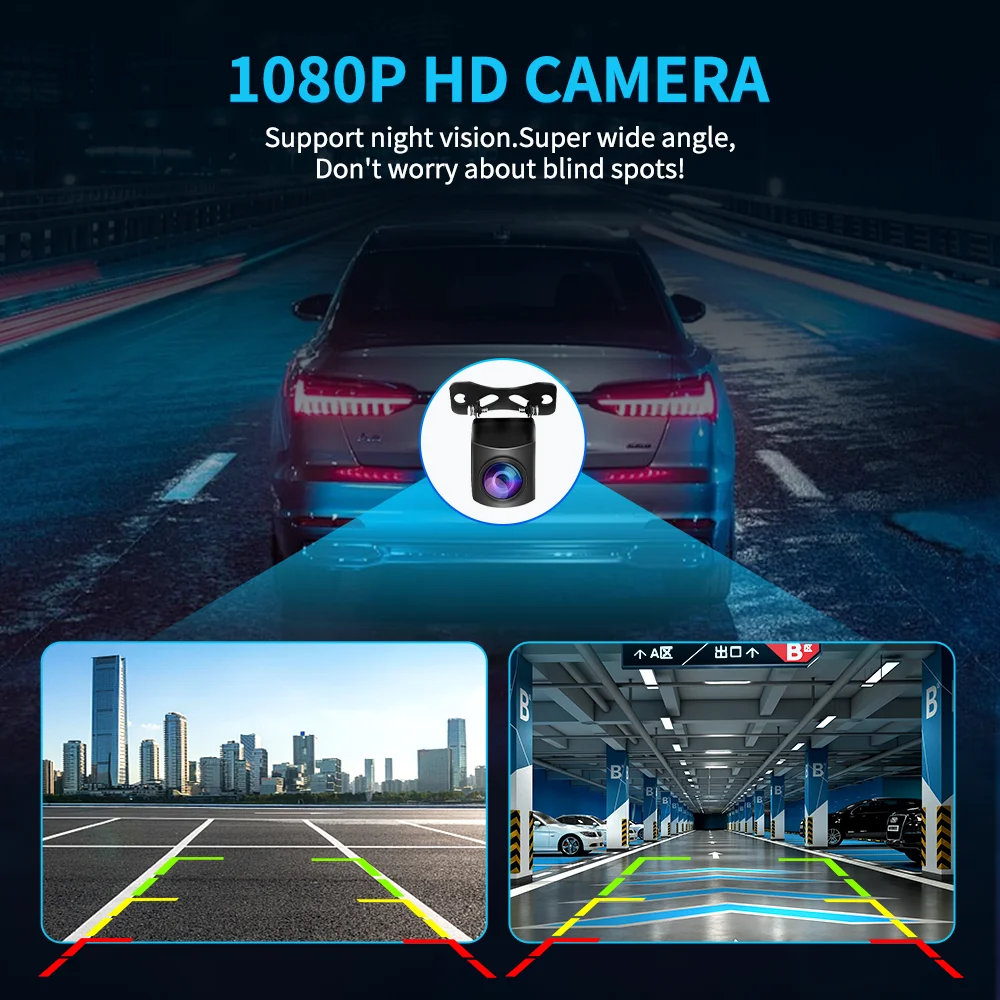 Universal 1080P Rear View Camera AHD 4 Pin 2.5mm Automatic Reversing HD Night Vision IP67 Rearview Mirror Cam Car Backup-2