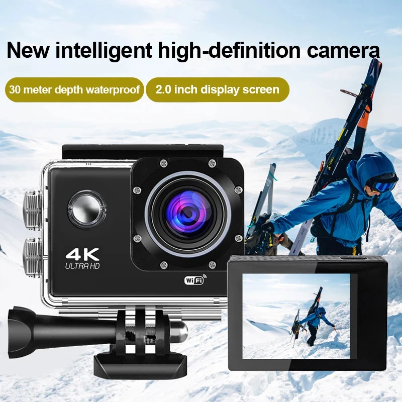 Ultra HD 4K Action Camera 1080P/30FPS 2.0 inch Screen WiFi Remote Control Mini Cameras Waterproof DV Helmet Go Sport Camera Pro-2