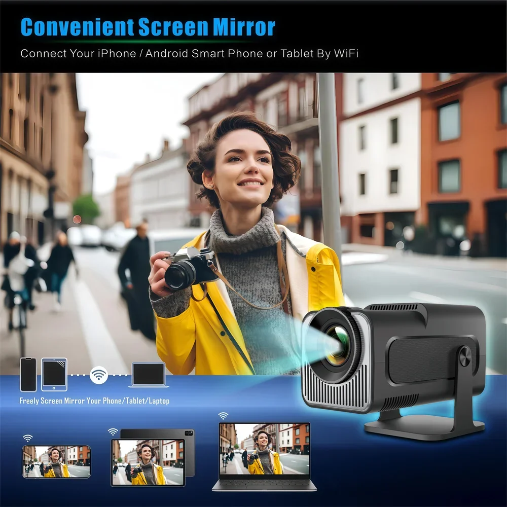 Woopker 4K Android 11 Projector Featuring 720P Ultra Short Throw 180 Degree Rotation Technology with WiFi 6 and Automatic-5
