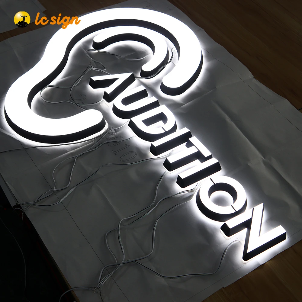 Advertising Waterproof Outdoor Signage 3d Front Lit Acrylic Led Channel Letter Outdoor Wall Sign-2