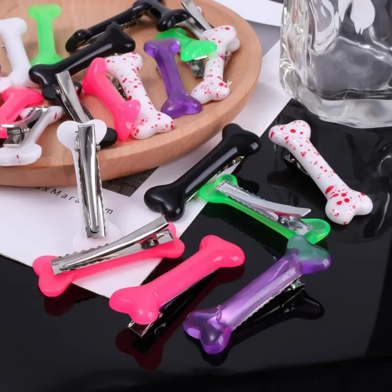 White Bone Hair Clip Cute Cartoon Bobby Pin Girl Fashion Dog Bones Decoration Small Hairpins Barrettes Y2K Accessories Wholesale-5