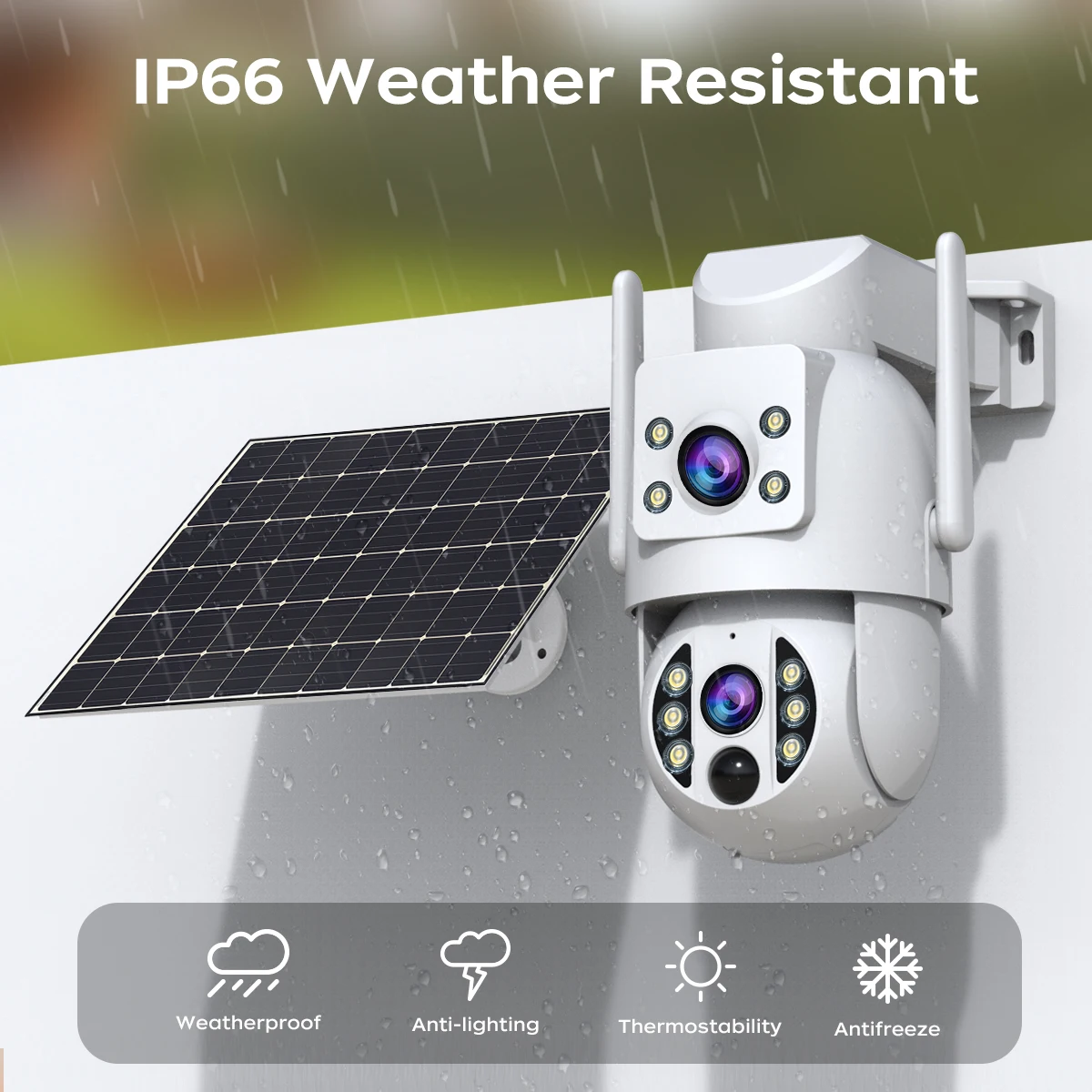 JOOAN 4K Solar Security Camera Wireless Outdoor Dual Lens Solar IP Camera PIR Color Night Vision Auto Tracking Battery CCTV Cam-5