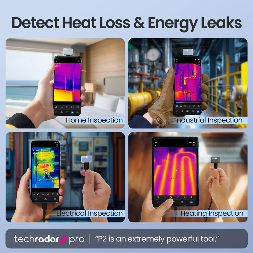 P2 Construction Thermal Imager Infrared Thermal Imaging Camera with Portable Case for android Phone-4