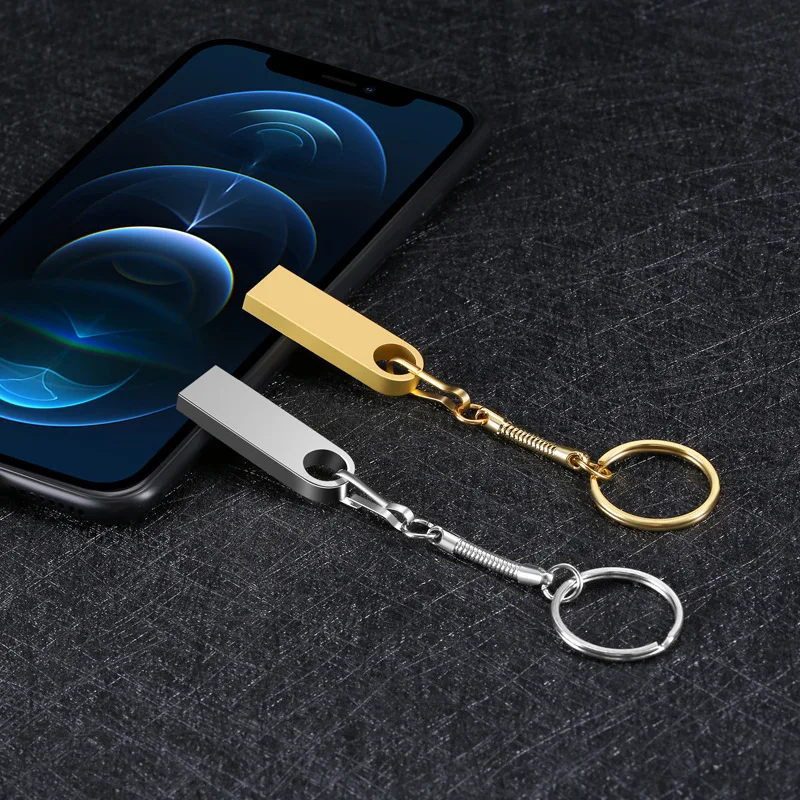 50PCS/lot Free logo Pendrive 128GB USB creative gold key USB 2.0 usb Flash Drive pendrive 4GB 8GB 16GB 32GB 64GB memory stick-6