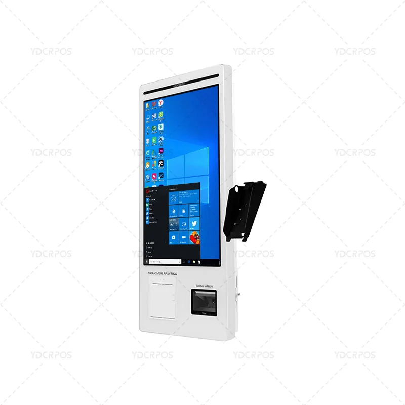 21.5 22 inch Self Service Order Payment Touch Screen Kiosk Self Pay Vending Machine Barcode Scanner Kiosk for Store / Restaurant-4