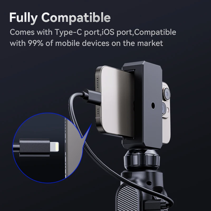 Articulating Borescope 1080P 360° Steering Endoscope with Articulation Cars Inspection Camera with 8 LED Lights for Android/IOS-5