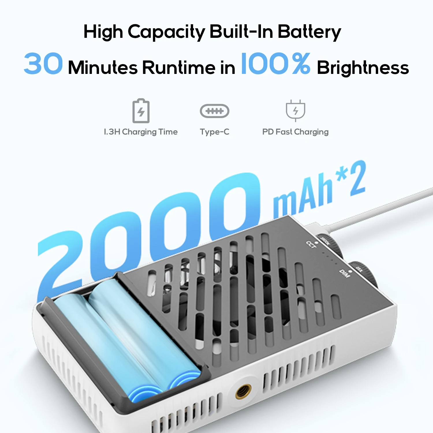 ZHIYUN Official CINEPEER CM25 25W Led Light Handheld Pocket Video Light Bi Color Photo Fill Light Photography Lighting-4