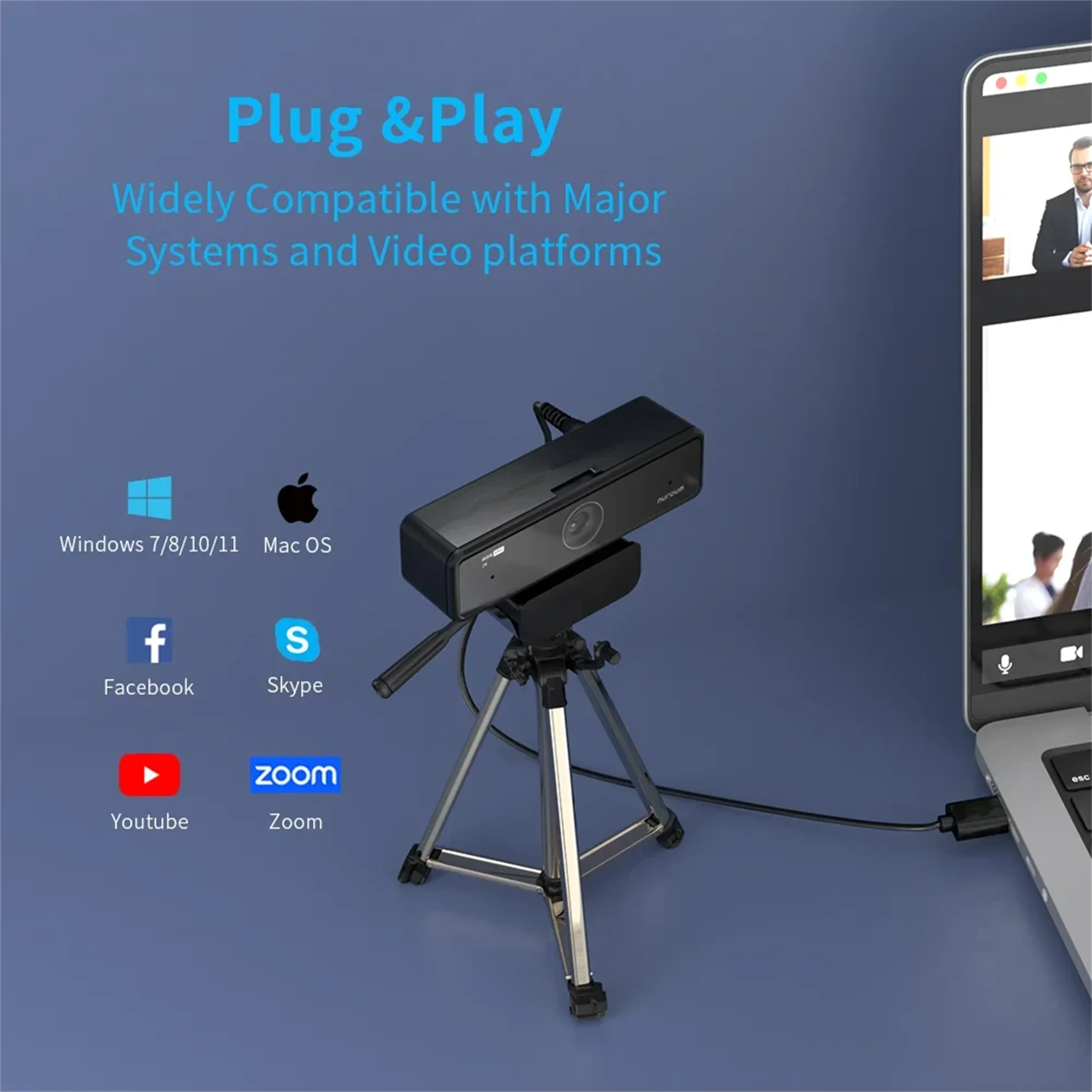 Nuroum V11 High Quality 1080p 60fps Full Hd Plug And Play Computer Usb Web Camera Mini Webcam 2K For Pc Laptop With Microphone-6
