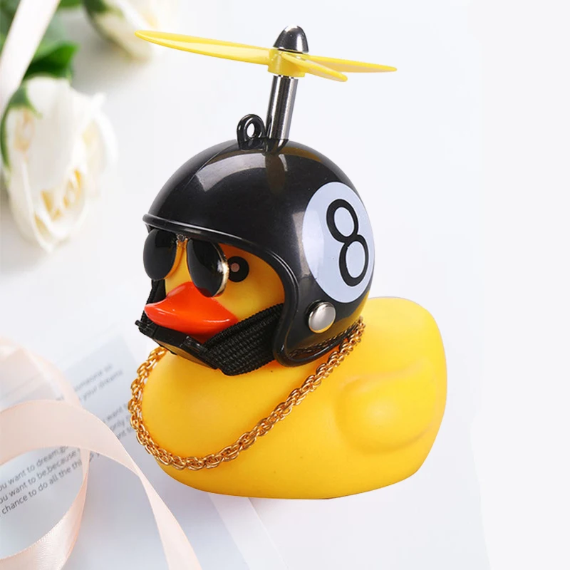 Car Broken Wind Helmet Small Yellow Duck Car Decoration Accessories Wind-breaking Wave-breaking Duck Cycling Decor Goods Gift-4