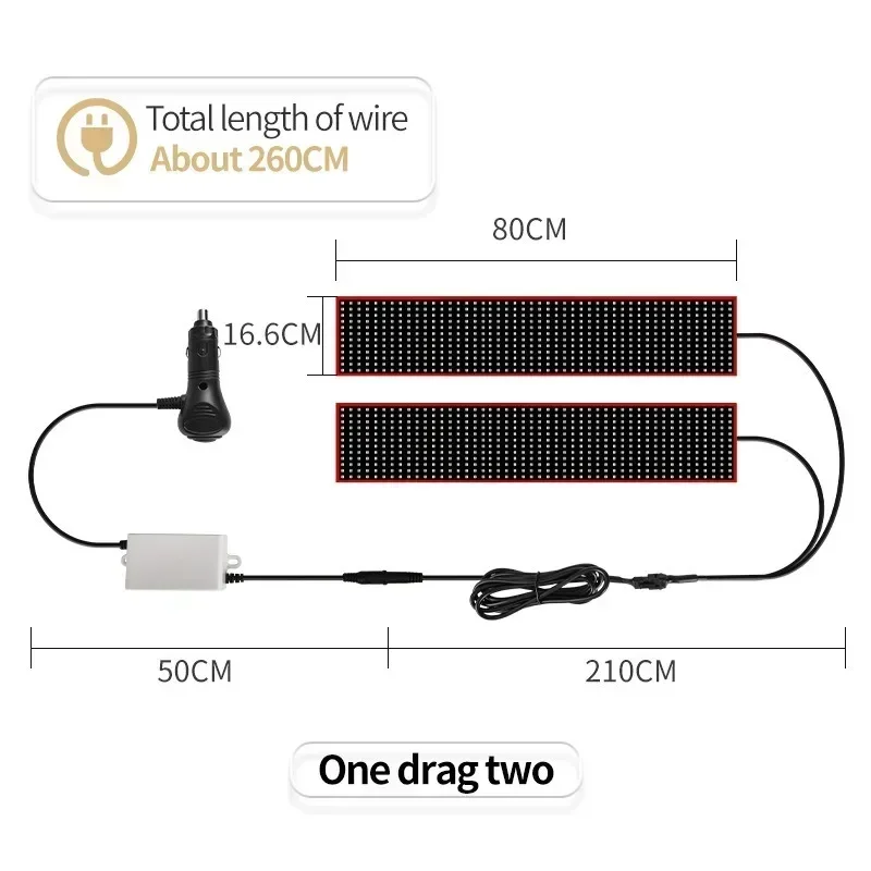 2M Devil‘s Eyes LED Matrix Panel Screen Light Remote Control Animation Display LED Screen Light for Car Truck Windshield-6