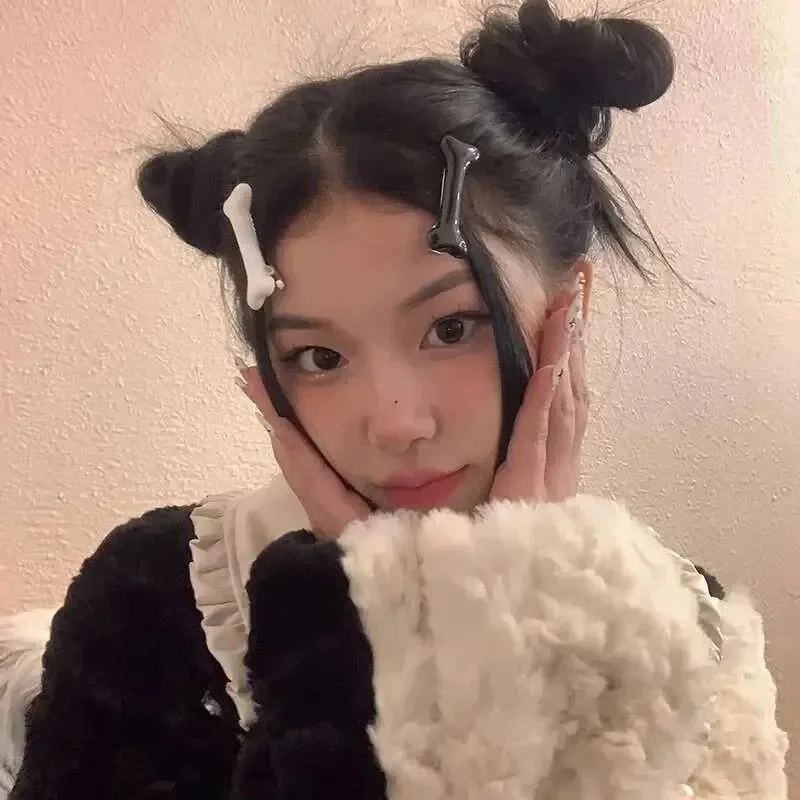 4Pcs Bone Hairpins Fashion Lovely Women Gril Headwear Barrettes Vivid Dog Bone Hair Clips Side Hair Pin Hair Accessories-2