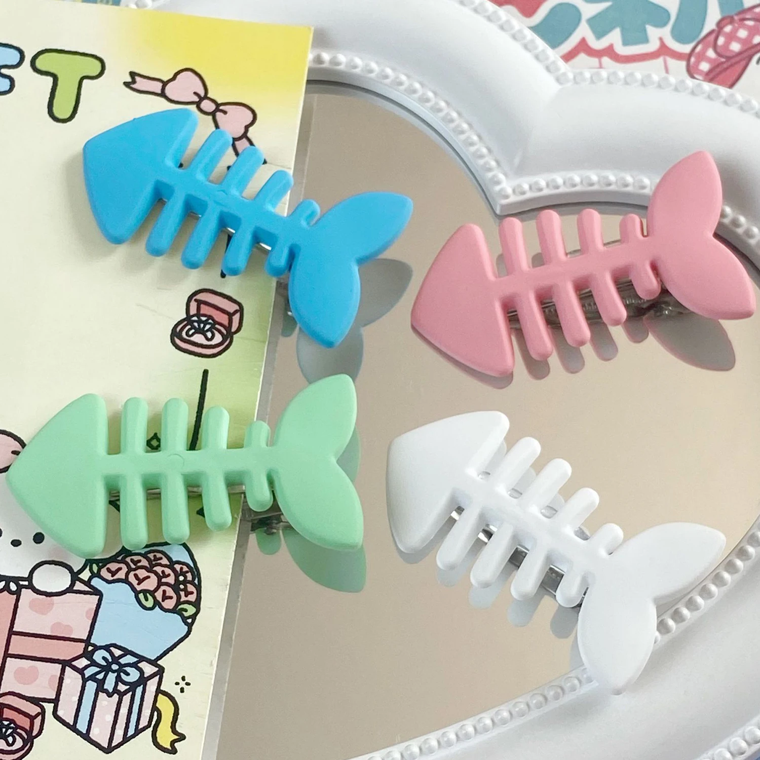 Matte Fishbone Hair Clip for girls Small Barrettes Bangs Side Clips For Women Cute Hairpins Headdress headwear Hair Accessories-2