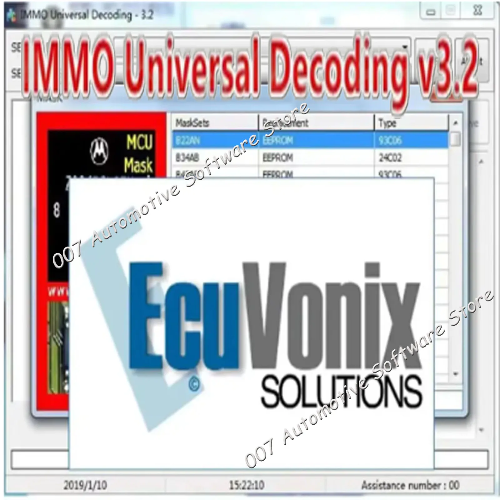 ECU Vonix Solutions IMMO Universal Decoding V3.2 Software for Windows 7 32bit - Repair & Remove ECU IMMO Code with UPA-USB Suppo-2