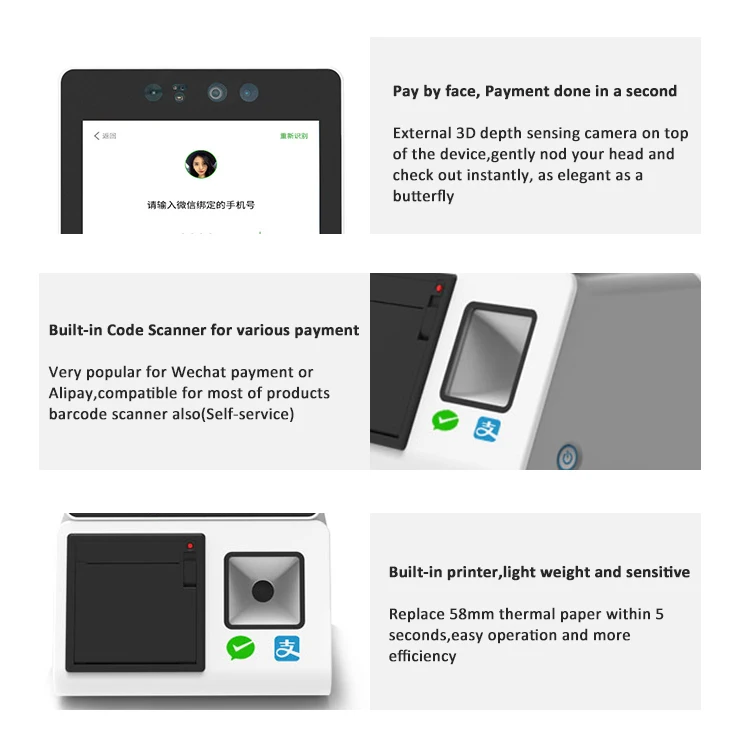 10.1 inch  Capacitive touch screen desktop Self Service Kiosk  self service android kiosk all in one kiosk desktop-3