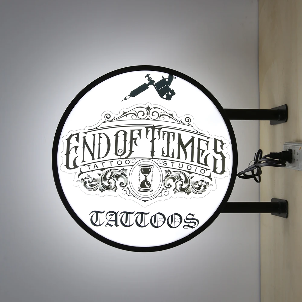 60cm LED Light Box Business Signs Custom Light Sign Outdoor Advertising Lamp Shop Signage Double Sided External Signage-4