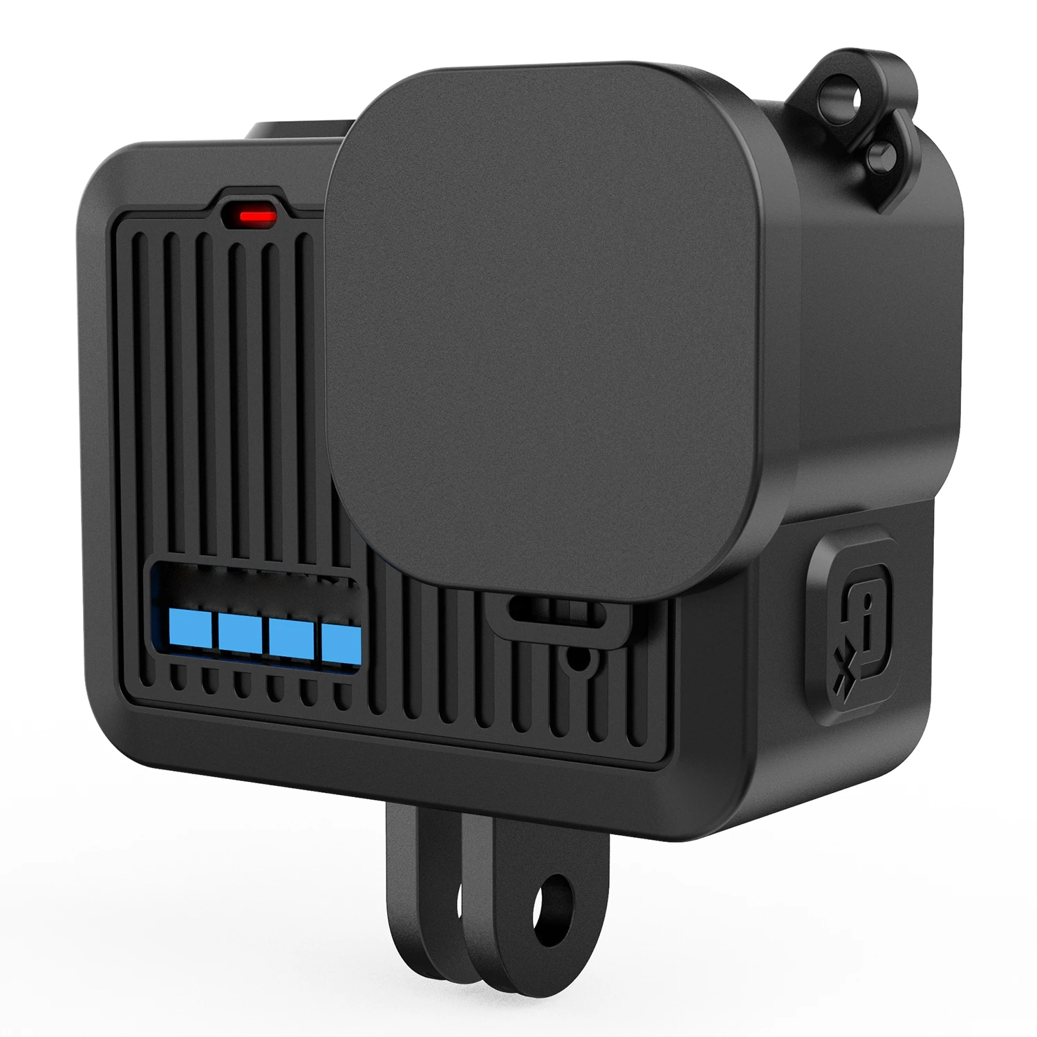 PULUZ for GoPro HERO 4K 2024 Camera Silicone Protective Case with Side Interface Cover & Wrist Strap & Lens Cap Accessories-4