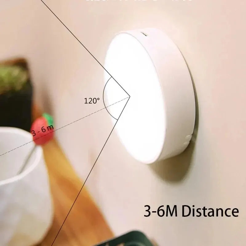 LED Night Light Smart Human Body Sensor Magnetic Suction Wireless-Use No Video Flicker Night Lamp for Closet Stair Bed-2