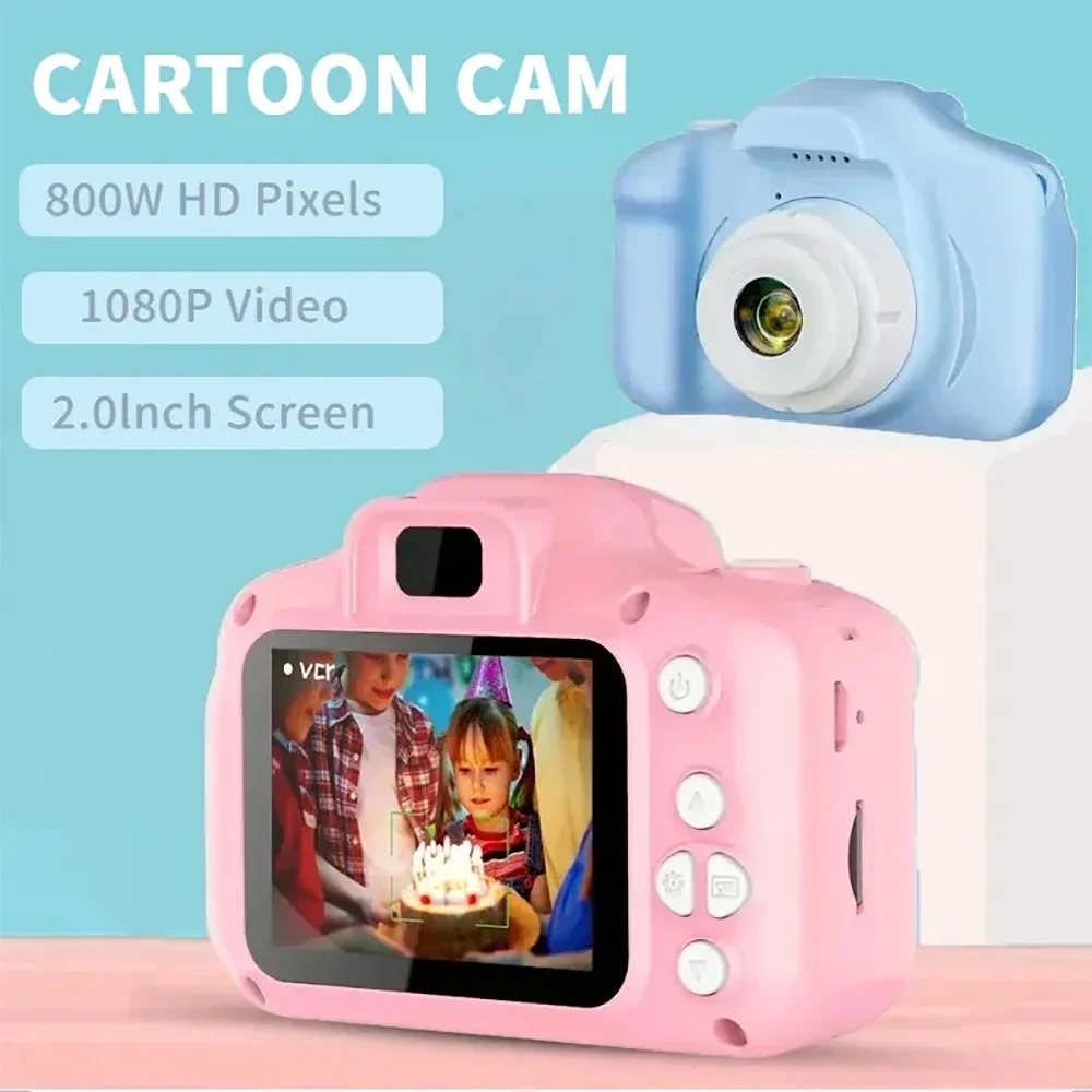 Children Camera 1080P HD Toddler Digital Video Camera 2.0-inch Kids Camera with Silicone Cases Toys for Christmas Birthday Gifts-2