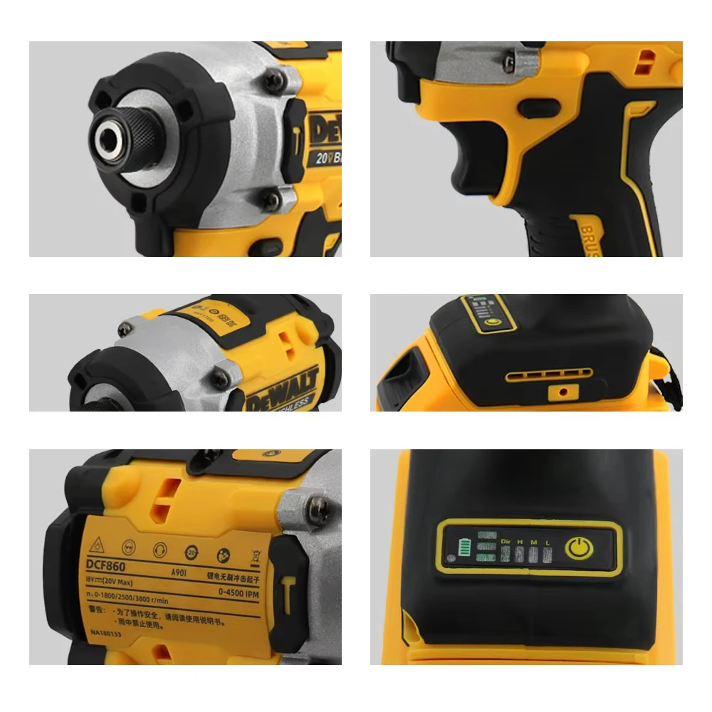 DEWALT DCF860 Brushless Impact Drill Compact Driver 282N.m 20V Cordless Electric Screwdriver Rechargeable Power Tools-5