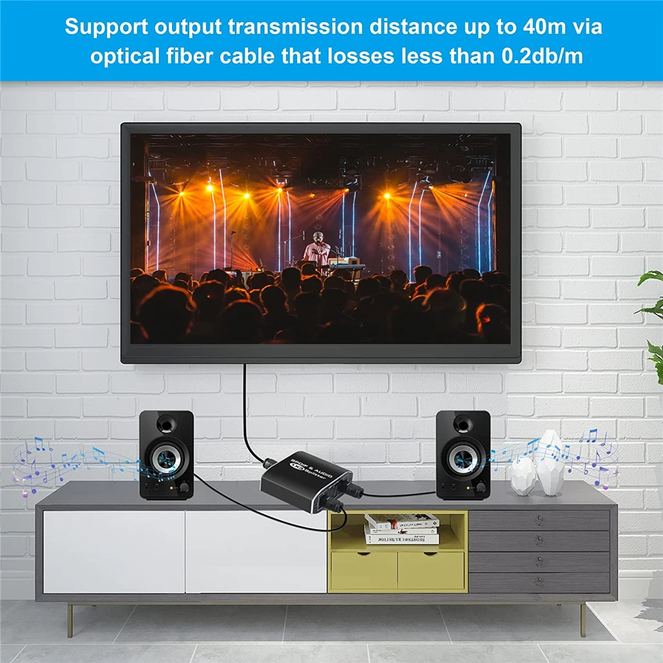 Digital SPDIF Optical Audio Splitter Aluminum Alloy Toslink Splitter Adapter 1x3 Optical Splitter 1 In 3 Out Support DTS AC3-3