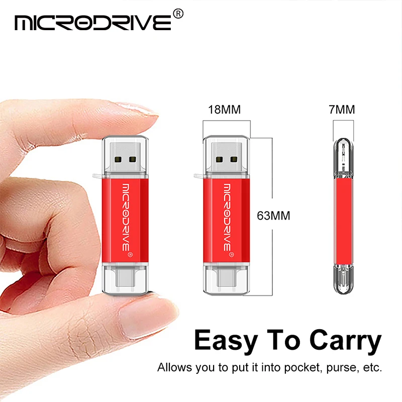 Pendrive Type C OTG USB Flash Drive 128GB 64GB 32GB 16GB 8GB 4GB USB Memory Stick 2.0 Pendrive High Speed for Type-C Device-6