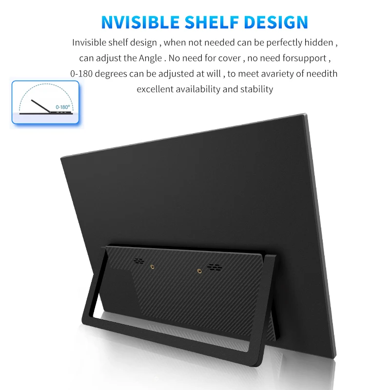 HGFRTEE 16inch Touch Portable Monitor 16:10 96%sRGB 350Cd/m² Second Screen For Laptop With Holder Stand Type-C HDMI-Compatible-3