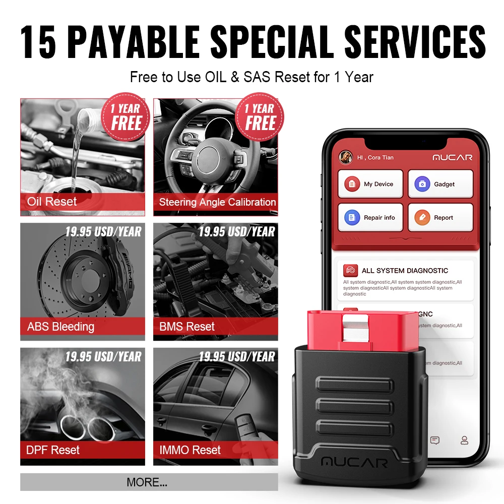 MUCAR BT200 Automotive Diagnostic Tools Obd 2 Bluetooth Wifi Scanner for All Cars Auto Obd2 Tester 15 Resets Diagnosis-4