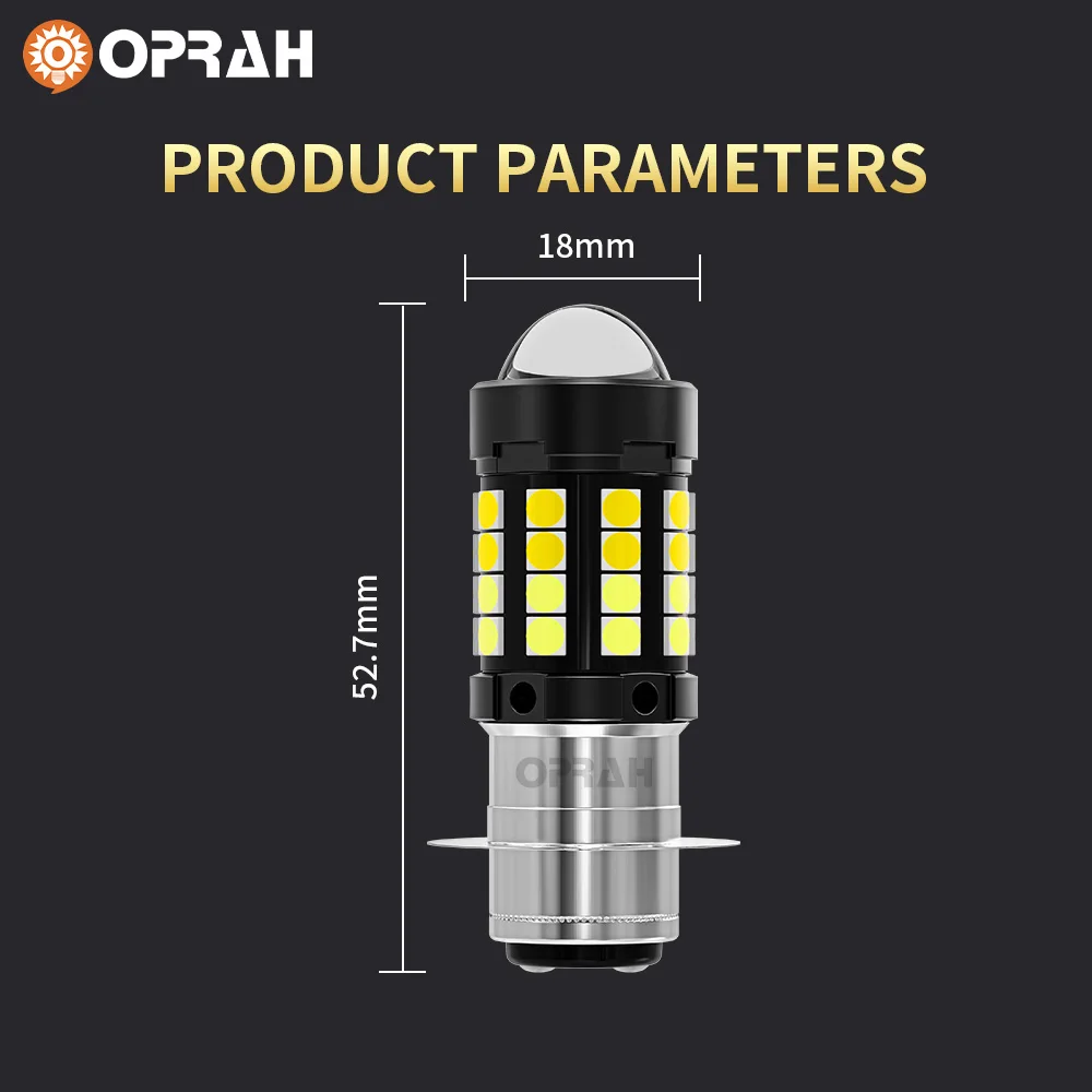 P15D LED Motorcycle Motorbike Light High Low Beam Fog Lamp Dual Color White Amber Headlight for Motobike Scooter Running Light-6