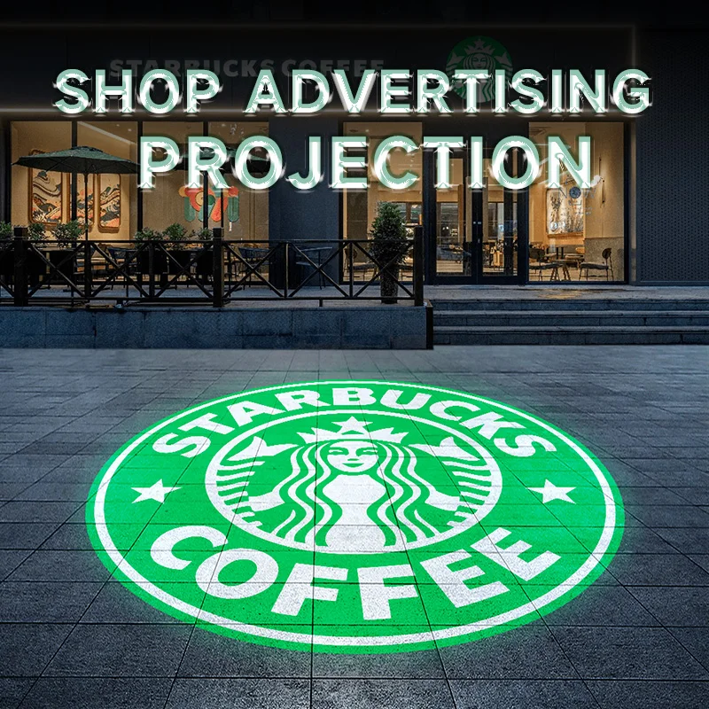 Outdoor Waterproof LED Customized Image Sign Rotate Remote Projection Lamp Custom Advertising Logo Projector Light