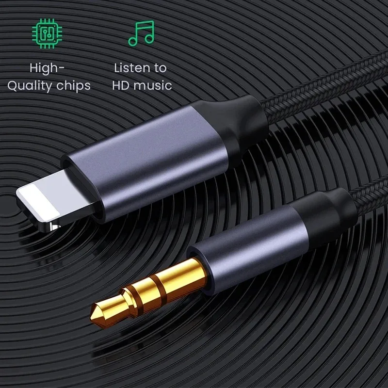 3.5mm Jack Aux Cable Car Speaker Headphone Adapter for iPhone 15 14 13 12 11 Pro Audio Splitter Cable for IOS 14 Above Converter-6