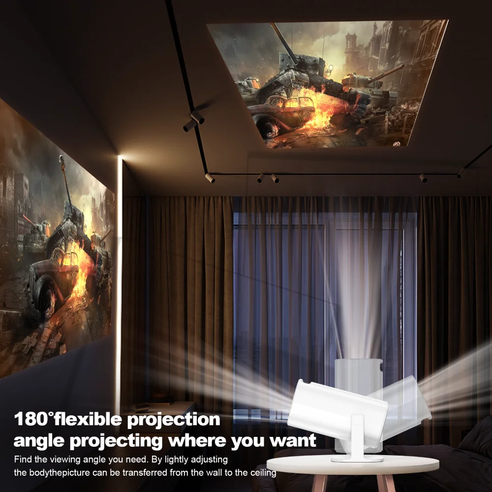 P30 Smart Mini Projector Android 11 WiFi6 Support 4K 1080P BT5.0 Projector 1280*720P Home Cinema Portable Projector-4