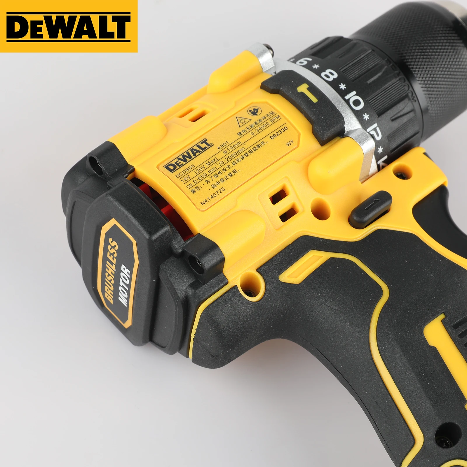 DEWALT DCD805 20V Power Tools Brushless Impact Drill Cordless Electric Screwdriver Multi-Function Hand Drill-5