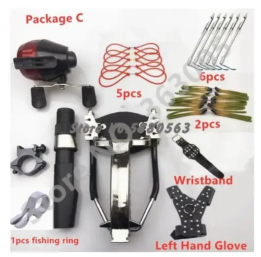 Powerful Multi-function Archery Bowfishing Shooting fish Slingshot Catapult Hunting bow Fishing Sling Shot With Fishing Darts-3