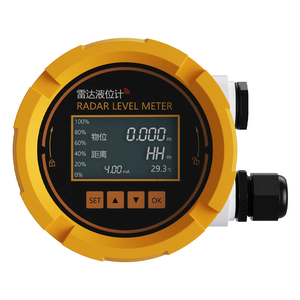 Radar Level Sensor 5m 10m 4-20mA 60GHZ with Screen Radar Liquid Level Meter River 0-10V RS485 Level Transmitter-5