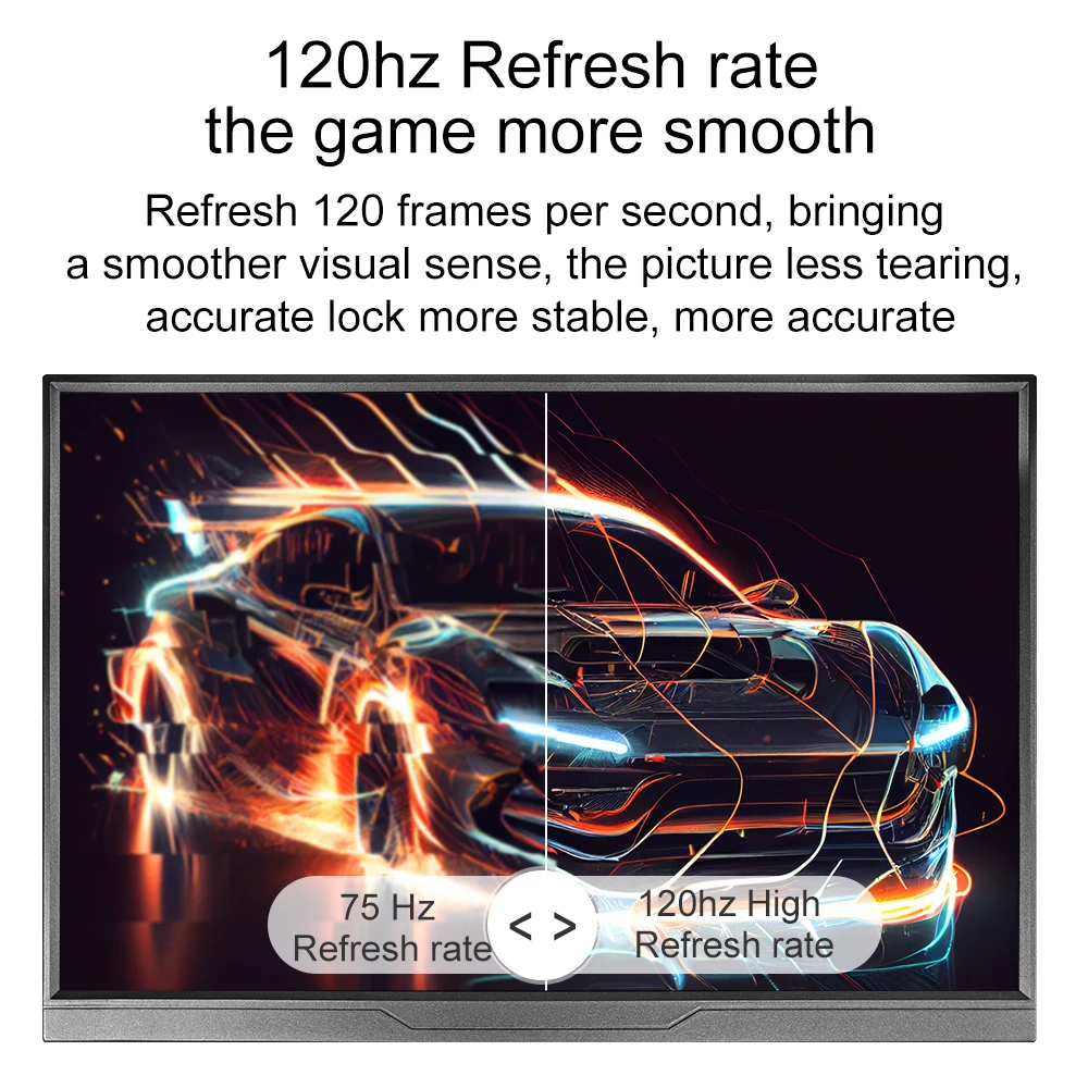 16 inch Portable Monitor  120HZ 100%sRGB Display FHD External Second Computer Screen Gaming for Laptop Cell Phone Ps4 Switch-3