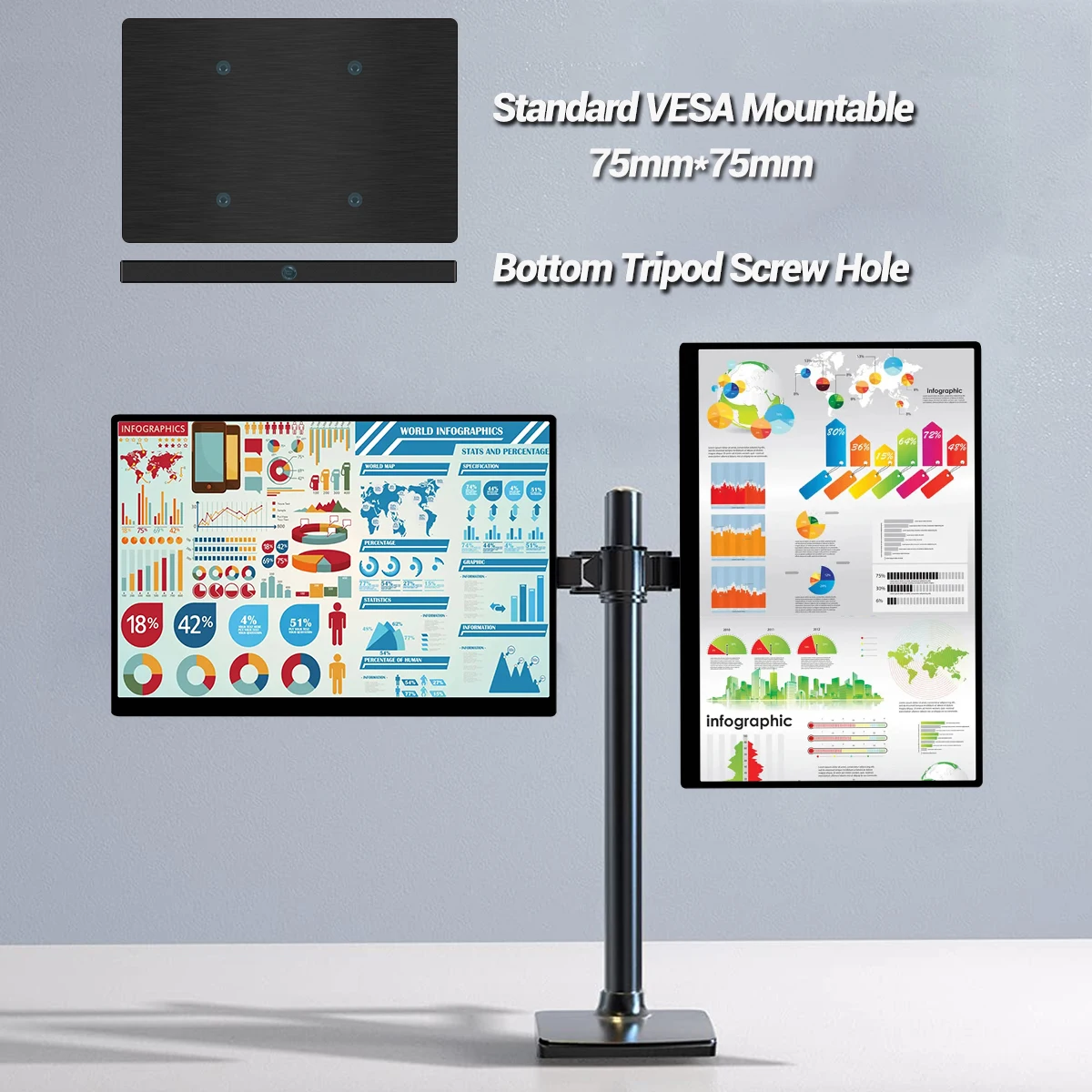 ZEUSLAP 10.5inch 1920*1280P FHD 100% sRGB IPS Screen Display Touch Portable Sub Monitor for Switch,PS5,Raspberry Pi,Laptop-5
