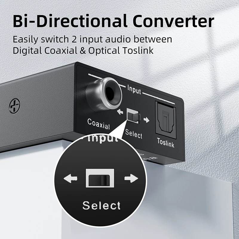 Toslink Coaxial Bi-directional Audio Converter Spdif toslink to Coaxial audio or coaxial to toslink digital audio converter-4