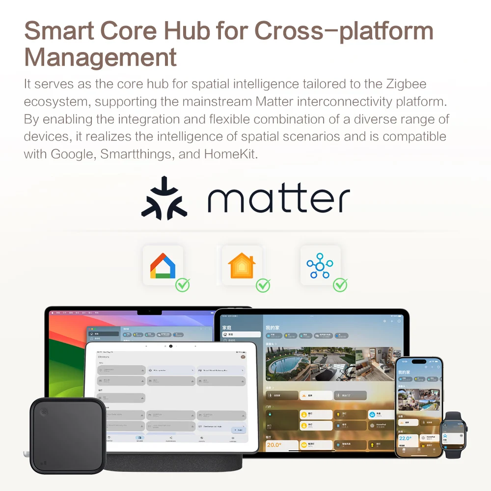 Zemismart Matter Zigbee Hub Smart Home Bridge Gateway Support Google Home SmartThings Homekit App Control Tuya Standard Devices-2