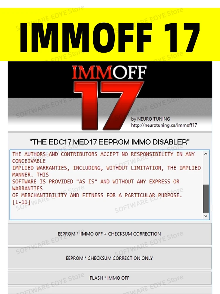 IMMOFF17 Software EDC17 Immo off17 Ecu Program NEUROTUNING immoff17 Disabler send with keygen Car software-4