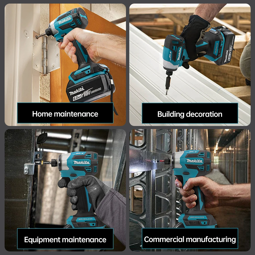 Makita Brushless Impact Driver DTD173 18V Lithium Cordless Electric Drill Power Tool Multifunction Household Tool（No Battery）-3