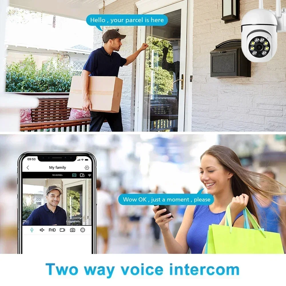 2.4G 1080P Cameras Wifi Video Surveillance IP Outdoor Security Protection Monitor 4.0X Zoom Home Wireless Track Alarm Waterproof-5